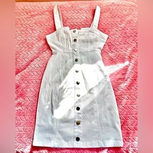 White Denim Button Up Dress